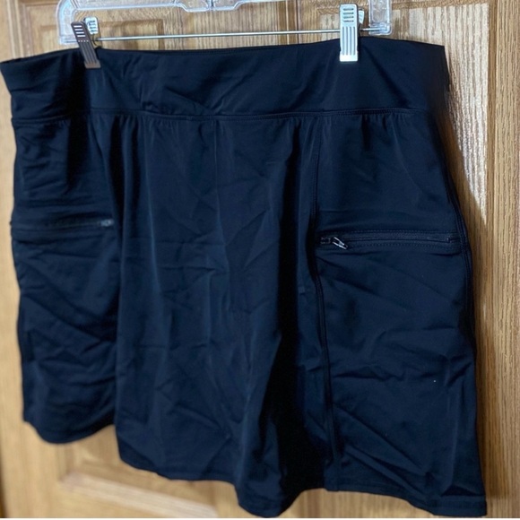 New Zip Pocket Swim Skort w/ shorts Swimsuits For All skirt bottom Plus Size 20 - Picture 4 of 5